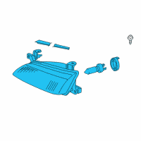 OEM 1999 Toyota Camry Headlamp Assembly Diagram - 81110-AA010