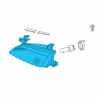 OEM 1998 Toyota Camry Lens & Housing Diagram - 81170-AA010