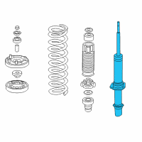 OEM 2007 Honda Accord Shock Absorber Unit, Front Diagram - 51605-SDA-A04