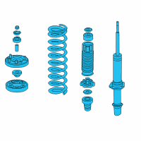 OEM 2006 Honda Accord Shock Absorber Assembly, Left Front Diagram - 51602-SDA-A23