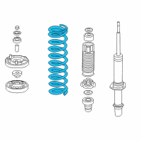 OEM 2006 Honda Accord Spring, Front Diagram - 51401-SDA-A13