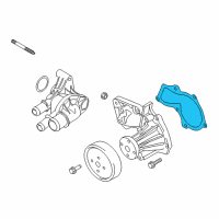 OEM Ford Fiesta Water Pump Assembly Gasket Diagram - BE8Z-8507-A