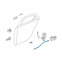 OEM Cadillac CTS Rod Asm-Rear Side Door Inside Handle Diagram - 25764819