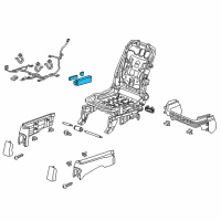 OEM 2010 Honda Pilot Switch Assembly, Passenger Side Power Seat (4 Way) (Warm Gray) Diagram - 81250-SZA-A41ZC