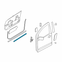 OEM Nissan Titan Seal Assy-Front Door Inside LH Diagram - 80835-ZE00A