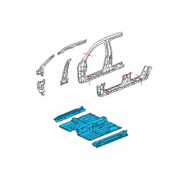 OEM 2007 Honda Accord Floor, FR. Diagram - 65100-SDR-A01ZZ