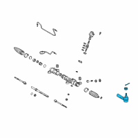 OEM 2007 Toyota Matrix Outer Tie Rod Diagram - 45046-09190