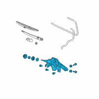 OEM 2004 Honda Civic Motor Assembly, Rear Windshield Wiper Diagram - 76700-S5S-E01