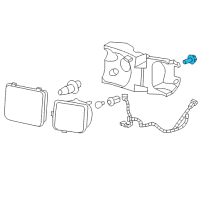 OEM 2010 Hummer H3 Headlamp Assembly Bolt Diagram - 19178917