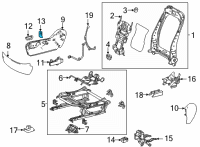 OEM 2019 Toyota Camry Seat Switch Knob Diagram - 84921-06210-B0