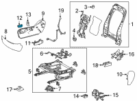 OEM 2022 Toyota Sienna Slide Knob Diagram - 84921-06200-C0