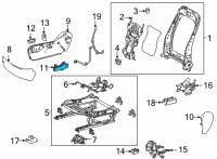 OEM 2022 Toyota Sienna Seat Switch Diagram - 84922-0E100