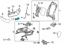 OEM 2020 Toyota Highlander Seat Switch Diagram - 84922-0E100