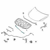 OEM Kia Forte Rod Assembly-Hood Stay Diagram - 811701M000