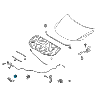 OEM 2009 Kia Spectra Holder-Hood Stay Rod Diagram - 811781D000