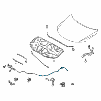 OEM 2010 Kia Forte Cable Assembly-Hood Latch Diagram - 811901M000