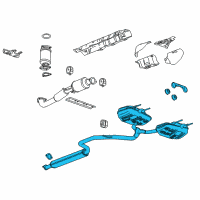 OEM Buick Muffler & Pipe Diagram - 23415333