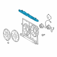 OEM Pontiac Vibe Shroud, Engine Coolant Fan Upper Diagram - 88975775