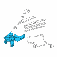 OEM 2019 Lexus RX450hL Motor Assembly, RR WIPER Diagram - 85130-48090