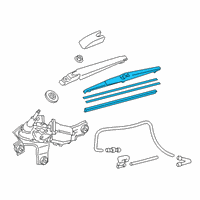 OEM 2018 Lexus RX350L Rear Wiper Blade Diagram - 85242-78010