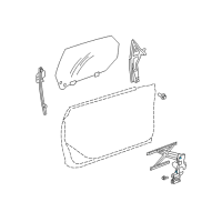 OEM 2006 Chrysler PT Cruiser Window Regulator Front Right Pt Cruiser Diagram - 5067684AG