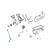 OEM 2003 Ford Mustang Oil Tube Diagram - XR3Z-6754-BA