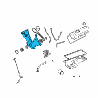 OEM 1996 Mercury Grand Marquis Front Cover Diagram - F8ZZ-6019-CA