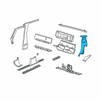 OEM 2002 Ford Explorer Sport Trac Rear Pillar Trim Diagram - 1L5Z-35278D12-BAA