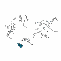 OEM 2015 Infiniti Q70 Power Steering Pump Assembly Diagram - 49110-1MD1A