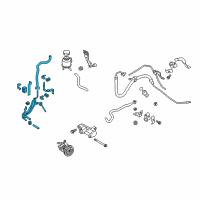 OEM 2012 Infiniti M56 Power Steering Hose & Tube Assembly Diagram - 49721-1MA0A