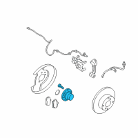 OEM 2004 Nissan Altima Hub Assembly Rear Diagram - 43202-3Z000