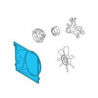 OEM 2007 Toyota 4Runner Fan Shroud Diagram - 16711-50170