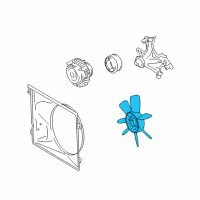 OEM 2009 Lexus GX470 Fan Diagram - 16361-50110