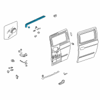 OEM 2003 Honda Odyssey Sub-Seal, L. Slide Door Diagram - 72865-S0X-A04