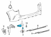 OEM Lexus LS500h Sensor, Ultrasonic Diagram - 89341-K0060-C9