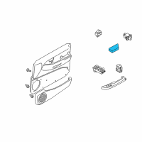 OEM 2000 Infiniti QX4 Front Door Armrest, Left Diagram - 80941-3W702