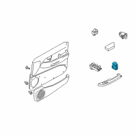 OEM 2002 Nissan Pathfinder Switch Assy-Power Window, Assist Diagram - 25411-5W504