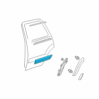 OEM 2007 Toyota Sequoia Body Side Molding Diagram - 75741-0C100-G0