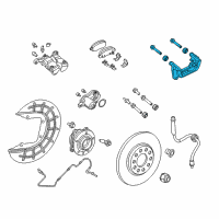 OEM 2018 Jeep Compass Adapter-Disc Brake CALIPER Diagram - 68353596AA