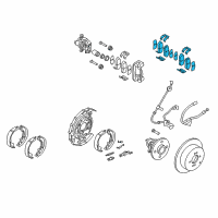 OEM 2011 Kia Rio Pad Kit-Rear Disc Brake Diagram - 583021GA00