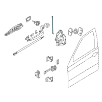 OEM 2002 BMW 325Ci Left Operating Rod Diagram - 51-21-8-254-087