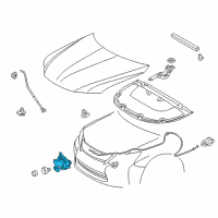 OEM 2016 Lexus CT200h Hood Lock Assembly Diagram - 53510-76020