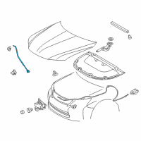 OEM 2016 Lexus CT200h Hood Support Rod Diagram - 53440-76010