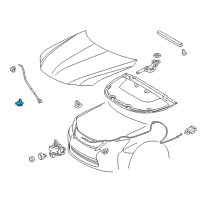 OEM 2015 Lexus CT200h Holder, Hood Stay Diagram - 53452-76010