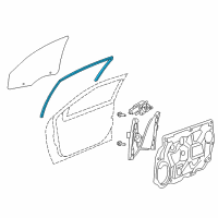 OEM 2009 Dodge Avenger WEATHERSTRIP-Front Door Glass Diagram - 5074004AF