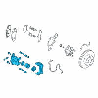 OEM Nissan Leaf CALIPER Assembly-Front RH, W/O Pad & SHIM Diagram - 41001-5TA0A