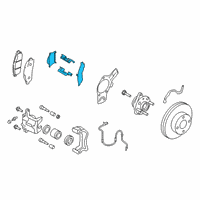 OEM 2019 Nissan NV200 Hardware Kit-Front Disc Brake Pad Diagram - D1080-3LM0A