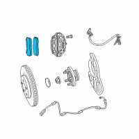 OEM 2016 Dodge Challenger Front Disc Brake Pad Kit Diagram - 68144213AB