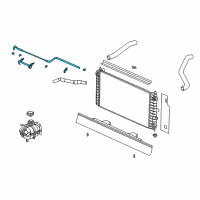 OEM 2007 Saturn Ion Radiator Surge Tank Air Bleed Hose Assembly Diagram - 22733960