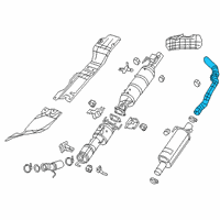 OEM 2018 Ram 3500 Exhaust Tail Pipe Diagram - 68166554AA